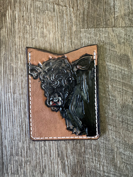 Calf card wallet
