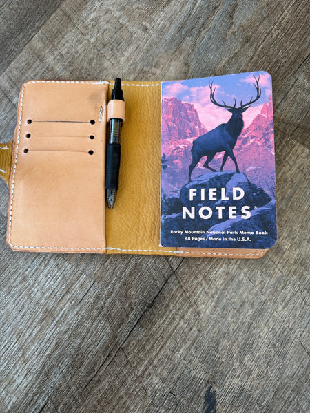 Elk among Snakeweed passport/field note cover